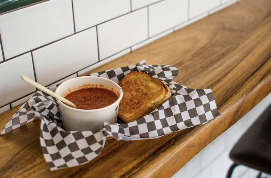 Kid friendly grilled cheese sandwich at Manwaring Cheese​ 